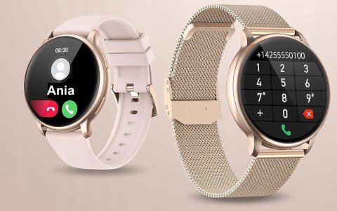 Smartwatch Damski Amoled 2025 Rozmowy Ciśnieniomierz 300Mah Polskie Menu
