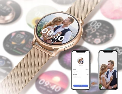 Smartwatch Damski Amoled 2025 Rozmowy Ciśnieniomierz 300Mah Polskie Menu