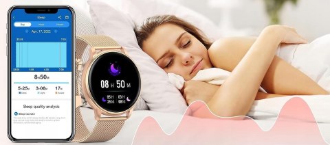 Smartwatch Damski Amoled 2025 Rozmowy Ciśnieniomierz 300Mah Polskie Menu