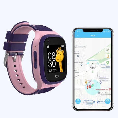 Smartwatch Dla Dzieci 4G Gps Sim, Wideorozmowy, Geo-Fence, Gry, Aparat Hd