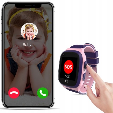 Smartwatch Dla Dzieci 4G Sim Telefon Wideo Rozmowy Gps Sms Gry Muzyka Ip67