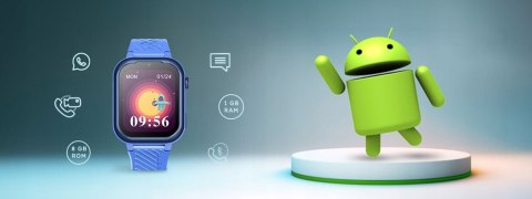 Smartwatch Kids 4G Android 8.1, 1,83'' Gps, Face Unlock, Ip67, 4 Dni Pracy
