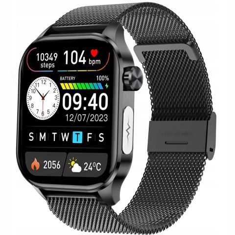 Smartwatch Męski Ekg, Ciśnieniomierz, Pomiar Glukozy, Tętna I Ciśnienia