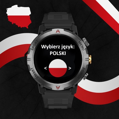 Smartwatch Męski Gps Ip68 Polskie Menu Rozmowy I Monitoring Zdrowia 7 Dni