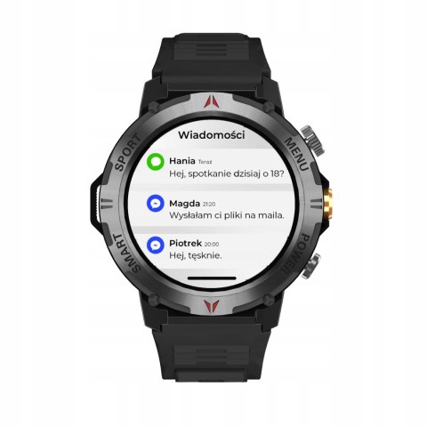 Smartwatch Męski Gps Ip68 - Polskie Menu, Rozmowy, Monitoring Zdrowia 7 Dni
