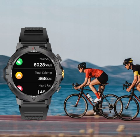 Smartwatch Męski Gps Ip68 - Polskie Menu, Rozmowy, Monitoring Zdrowia 7 Dni
