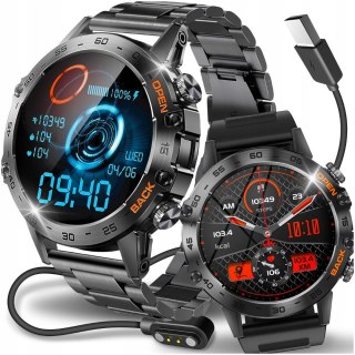 Smartwatch Męski Js52, Rozmowy, Sms, Ciśnienie, Puls, 275 Tarcz Wodoodporny