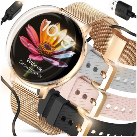 Smartwatch Z Polskim Menu, Rozmowy, Powiadomienia, Sport - 280Mah, 4 Paski
