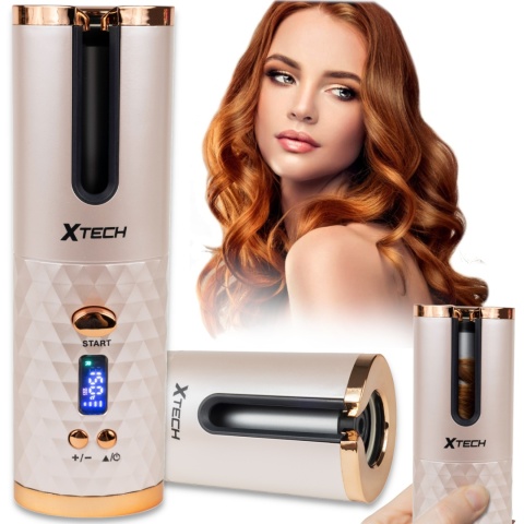 Automatyczna lokówka XTech F680 z ceramiczną powłoką, różowe złoto