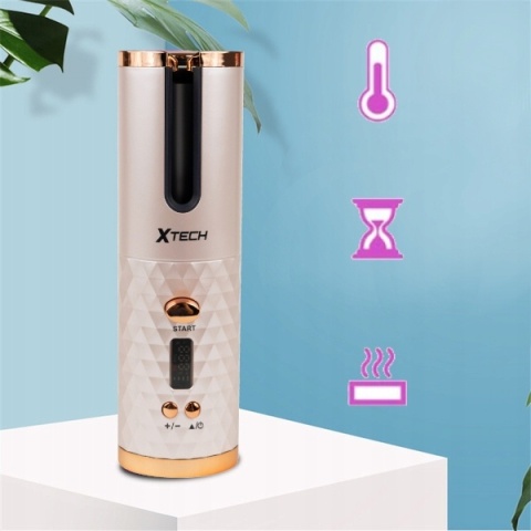 Automatyczna lokówka XTech F680 z ceramiczną powłoką, różowe złoto
