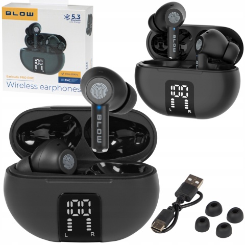 Bezprzewodowe Słuchawki Blow PRO ENC z Bluetooth 5.3 i PowerBankiem