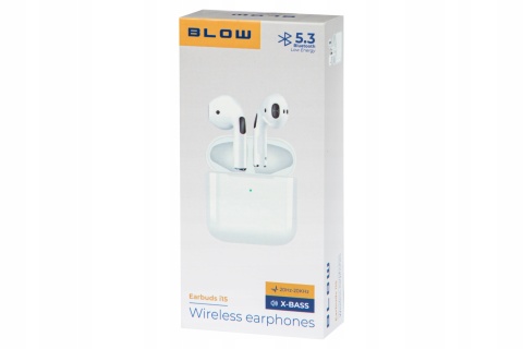 Bezprzewodowe Słuchawki Douszne Bluetooth 5.3 z Mikrofonem X-BASS Białe
