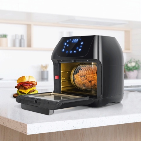 Beztłuszczowy Piekarnik Czarny Air Fryer XXL 12L 1500W z LCD