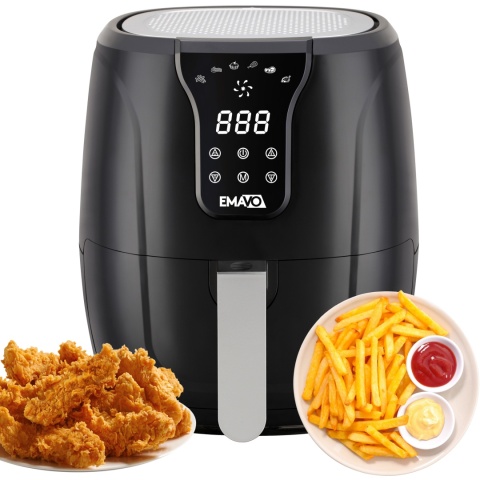 Frytkownica Beztłuszczowa EMAVO 1300W XL - 8 Programów, Zdrowe Gotowanie