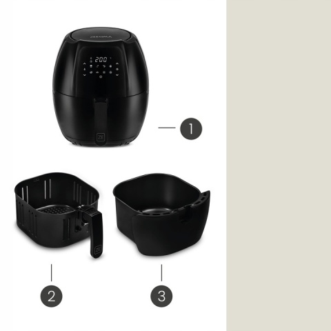 Frytkownica Beztłuszczowa Zeegma Knapper Grand 7.7L 1800W LCD Timer