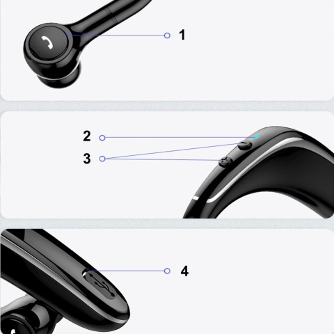 Słuchawki Bluetooth z redukcją szumów, LED i funkcją Multipoint