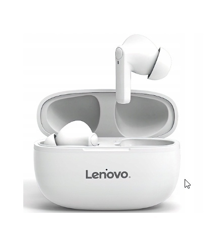 Słuchawki bezprzewodowe Lenovo HT05 z deep bass, Bluetooth 5.0, białe