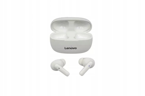 Słuchawki bezprzewodowe Lenovo HT05 z deep bass, Bluetooth 5.0, białe