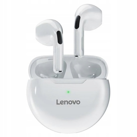 Słuchawki bezprzewodowe Lenovo HT38 douszne z mikrofonem, białe