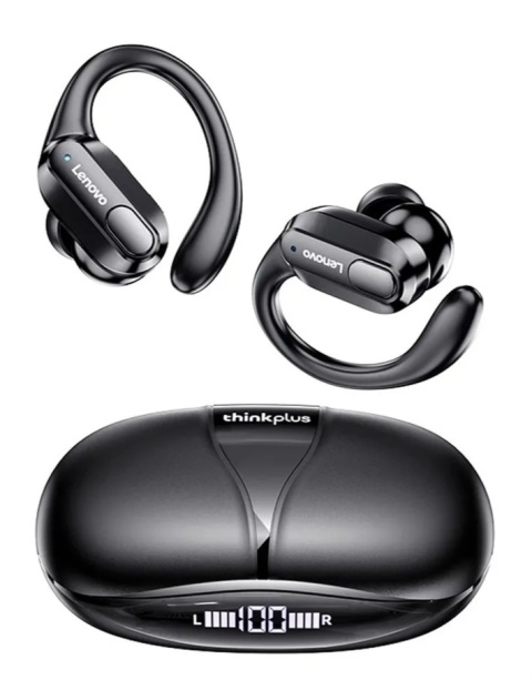 Słuchawki bezprzewodowe Lenovo XT80, wodoodporne IPX7, czarne, Bluetooth 5.3