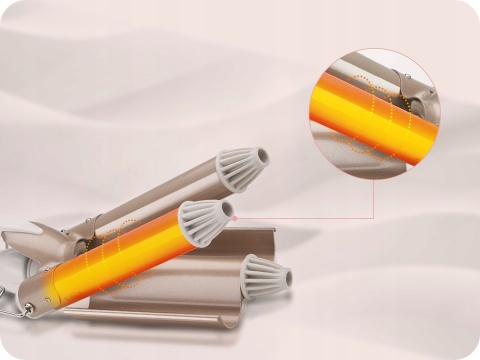 Wielofunkcyjna Lokówka Kemei LOK-0079 z Ceramiczną Powłoką 220°C