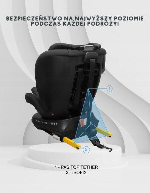 Fotelik Obrotowy 360° Isofix I-Size 0-36 Kg Z Memory Foam Rosnący 40-150 Cm