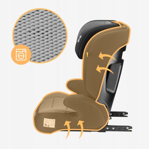 Fotelik Samochodowy Dziecięcy 2W1 Isofix I-Size 100-150Cm Ochrona Boczna