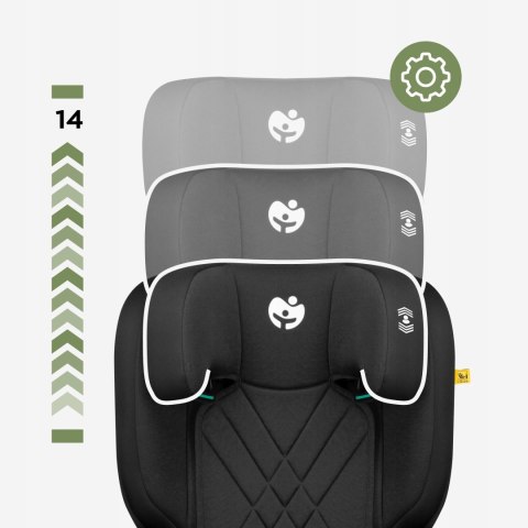 Fotelik Samochodowy Tulano 2W1 100-150Cm Czarny Isofix I-Size Sip Guardfix