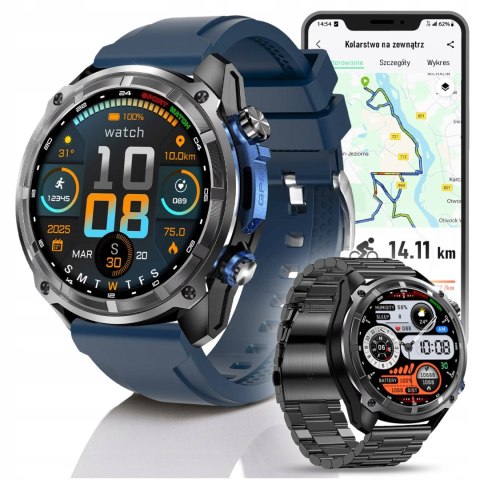 Męski Smartwatch 1.43 Amoled Z Gps, Dyktafonem I Wodoodpornością, 860Mah
