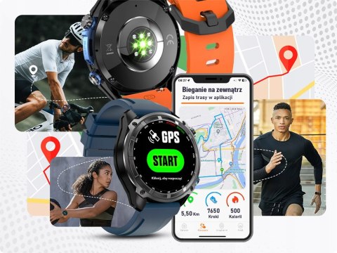 Męski Smartwatch 1.43 Amoled Z Gps, Dyktafonem I Wodoodpornością, 860Mah