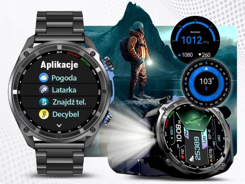 Męski Smartwatch 1.43 Amoled Z Gps, Dyktafonem I Wodoodpornością, 860Mah