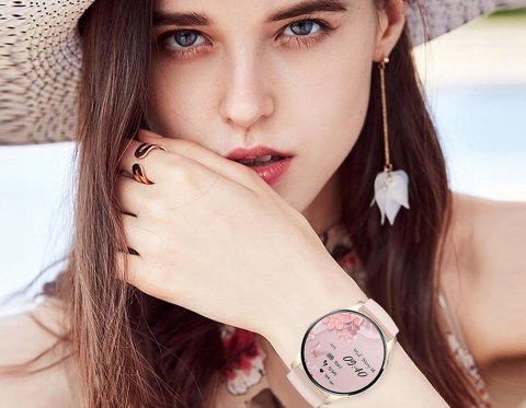 Smartwatch Damski Amoled 2025 Rozmowy Ciśnieniomierz 300Mah Polskie Menu