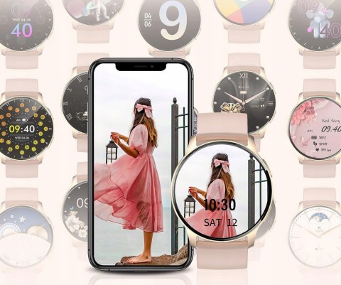 Smartwatch Damski Amoled 2025 Rozmowy Ciśnieniomierz 300Mah Polskie Menu