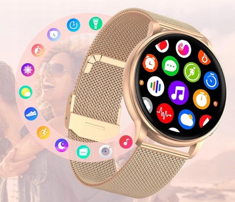 Smartwatch Damski Amoled 2025 Rozmowy Ciśnieniomierz 300Mah Polskie Menu
