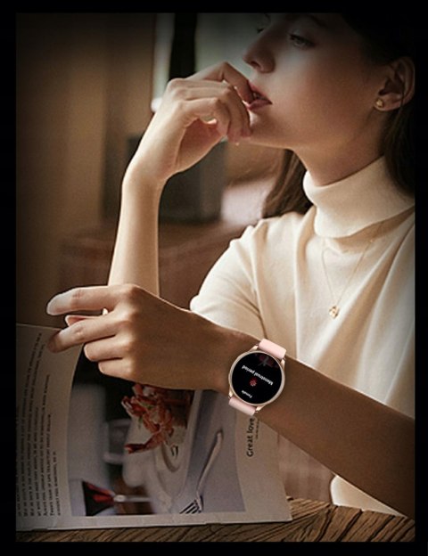 Smartwatch Damski Amoled 2025 Rozmowy Ciśnieniomierz 300Mah Polskie Menu