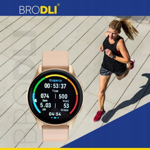 Smartwatch Damski Złoty 4 Paski, Rozmowy, Polskie Menu, Pomiar Ciśnienia