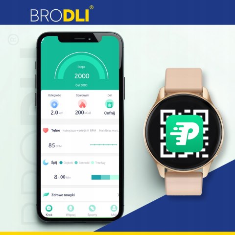 Smartwatch Damski Złoty 4 Paski, Rozmowy, Polskie Menu, Pomiar Ciśnienia
