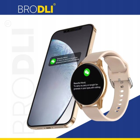 Smartwatch Damski Złoty 4 Paski, Rozmowy, Polskie Menu, Pomiar Ciśnienia