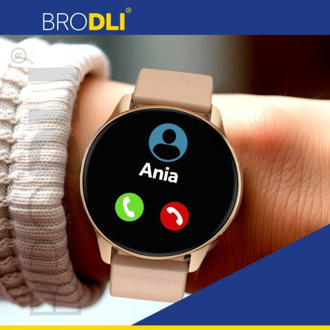 Smartwatch Damski Złoty 4 Paski, Rozmowy, Polskie Menu, Pomiar Ciśnienia
