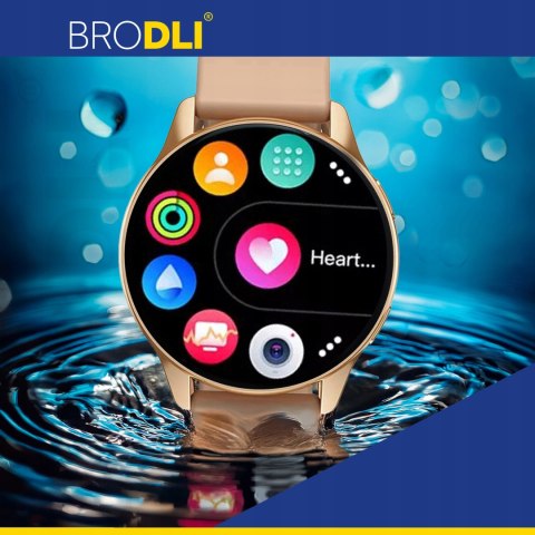 Smartwatch Damski Złoty 4 Paski, Rozmowy, Polskie Menu, Pomiar Ciśnienia