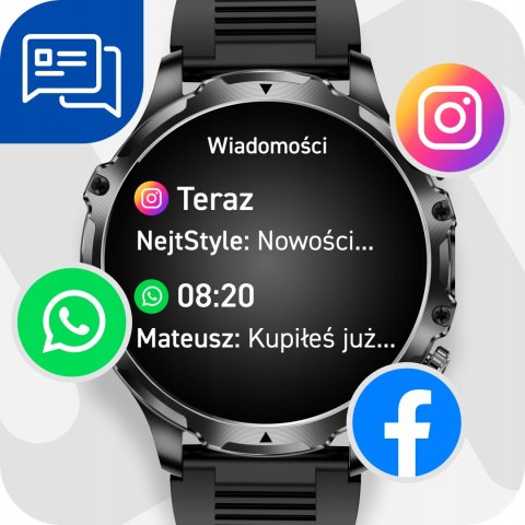 Smartwatch Męski 700 Mah Wodoodporny Z Rozmowami Bluetooth I Gratisami