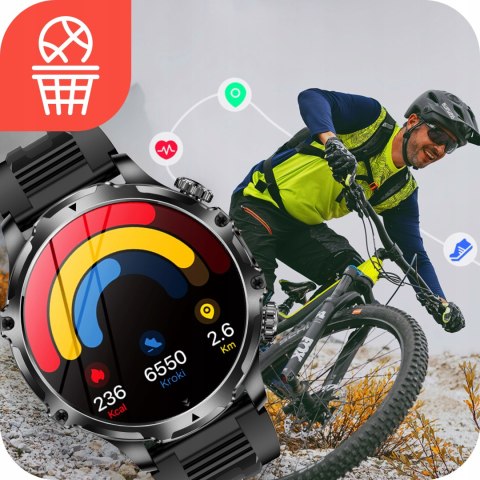 Smartwatch Męski 700 Mah Wodoodporny Z Rozmowami Bluetooth I Gratisami