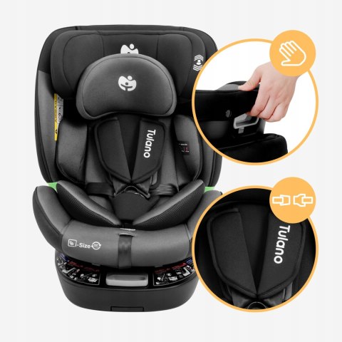 Fotelik Dziecięcy Obrotowy 360° Z Bazą Tulano - I-Size Isofix 40-150Cm