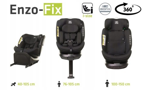 Fotelik Samochodowy 4Baby Enzo-Fix 360 I-Size, Isofix, Obrotowy, 0-36 Kg