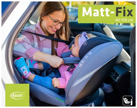 Fotelik Samochodowy 4Baby Matt-Fix 360° Isofix I-Size Rwf 0-36Kg 40-150Cm