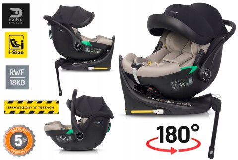 Fotelik Samochodowy Buz Pro I-Size Isofix 0-13 Kg Rwf Obrotowy 0-87 Cm