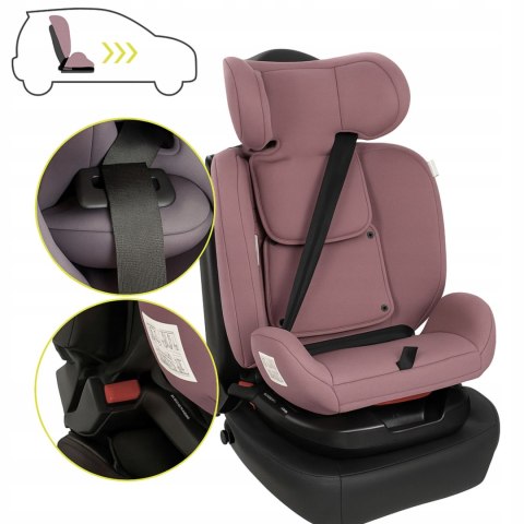 Fotelik Samochodowy I‑Size 40-150Cm H‑Guard 5‑Punktowy, Montaż Pasami Pink