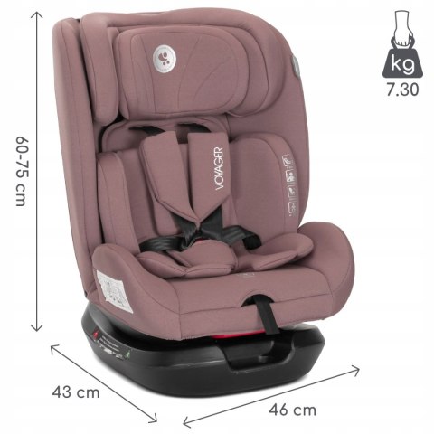 Fotelik Samochodowy I‑Size 40-150Cm H‑Guard 5‑Punktowy, Montaż Pasami Pink