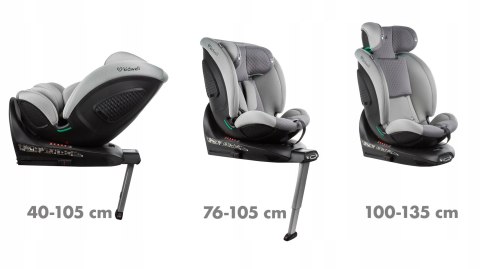 Fotelik Samochodowy Kidwell 40-135 Cm Isofix 360° Obracane Ochrona Boczna