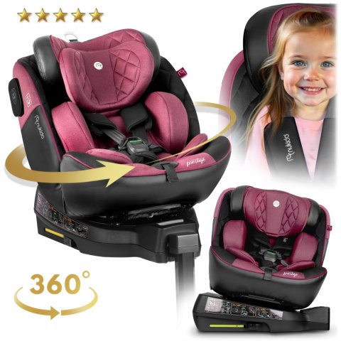 Fotelik Samochodowy Obrotowy 360° Isofix I-Size 40-150Cm, 5-Pkt, Reg.Noga